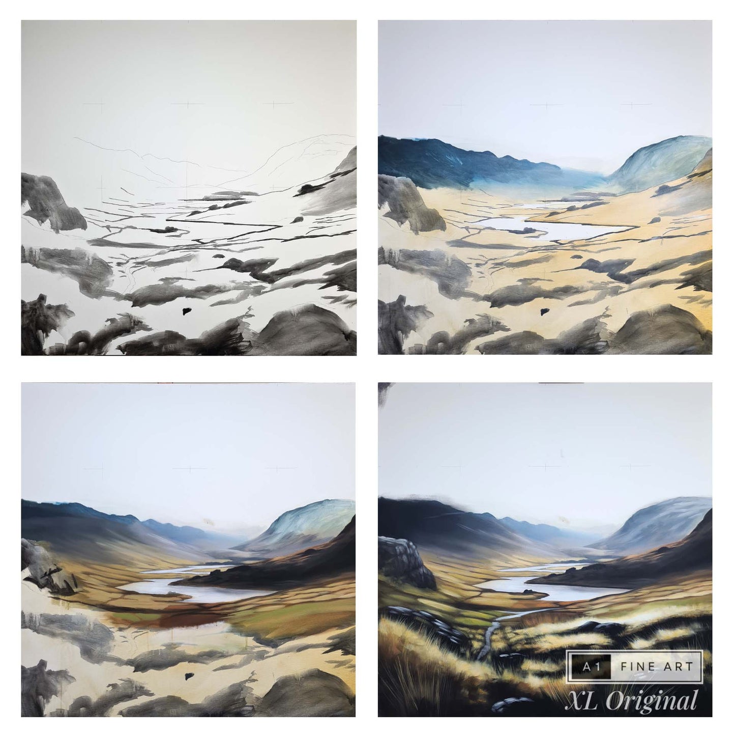 Storm Over the Lake District (XL Original Painting)