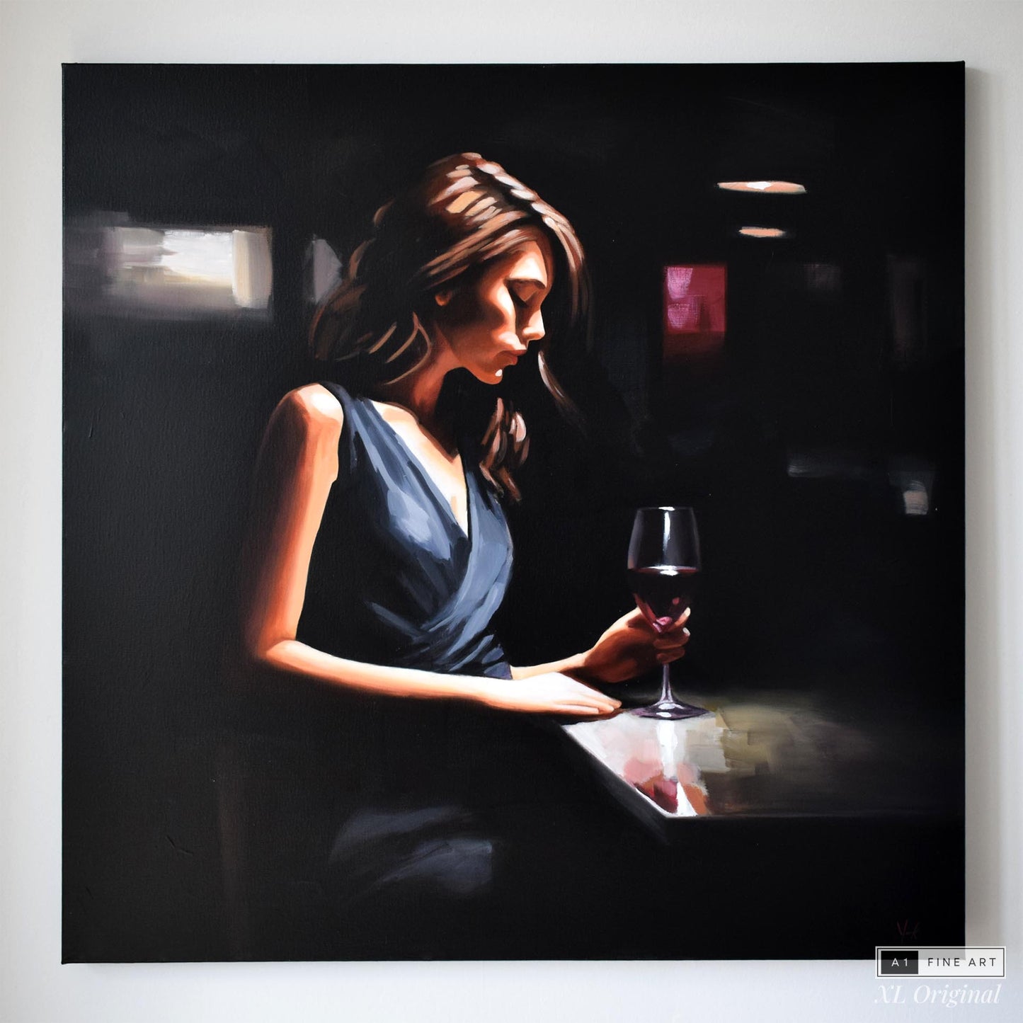 A Glass of Red (XL Original Painting) 🔴