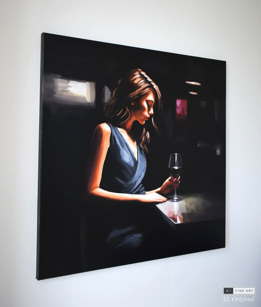 A Glass of Red (XL Original Painting) 🔴