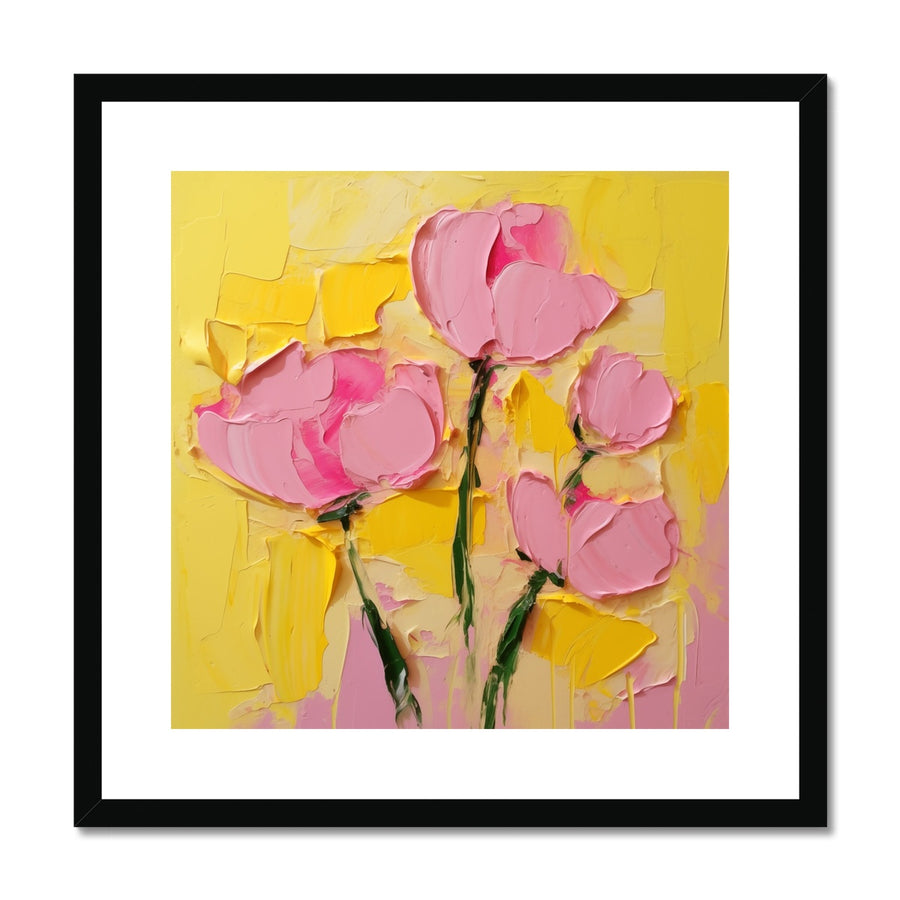 Peonies on Yellow