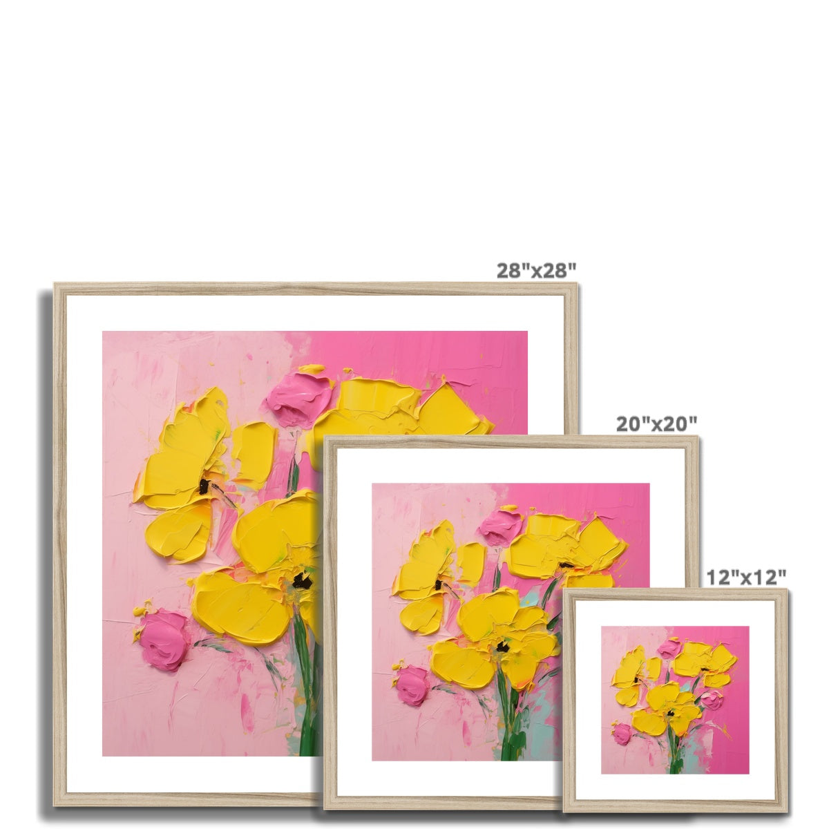 Daffodils on Pink