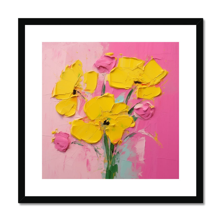 Daffodils on Pink
