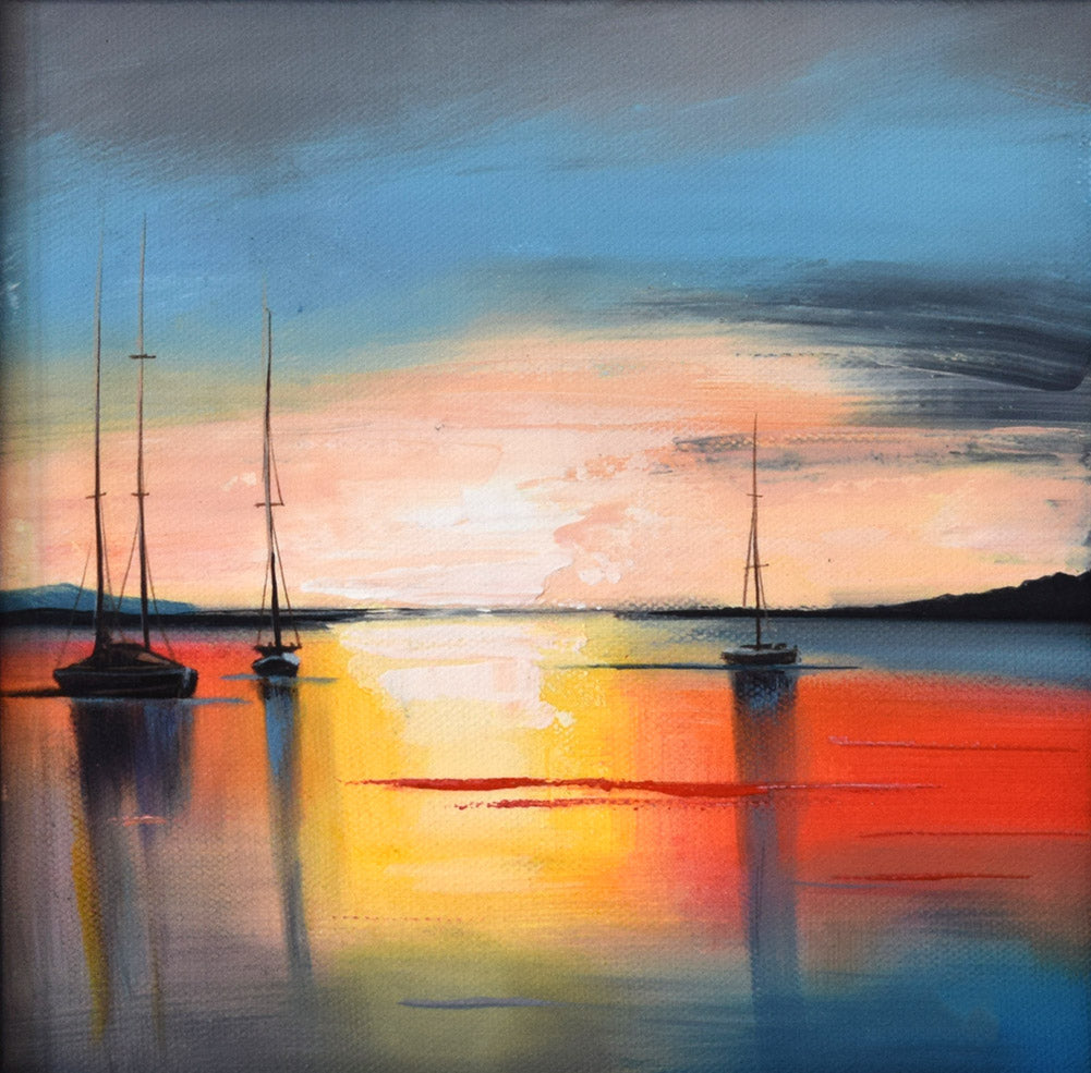 Yachts at Dawn (ORIGINAL PAINTING)